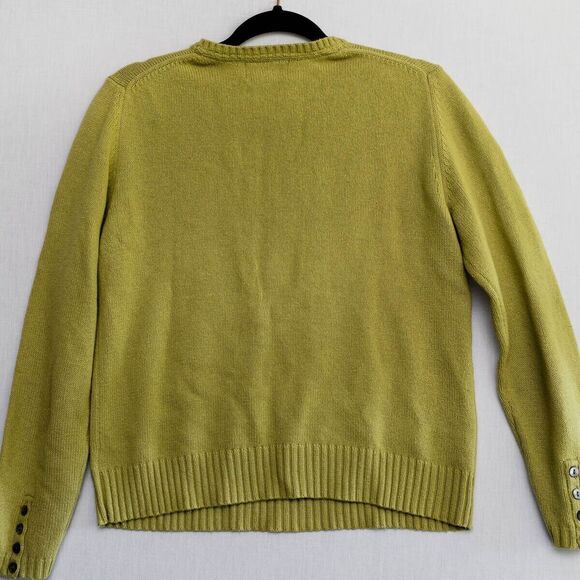 Eddie Bauer Cotton ANGORA Rabbit Hair Nylon Sweater M Medium green pullover soft - Picture 5 of 7